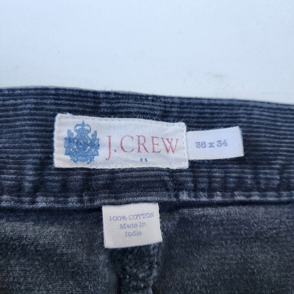 J Crew Pants Mens 36x34 Gray Corduroy Chino Straight Casual Workwear Stretch M - Picture 6 of 9